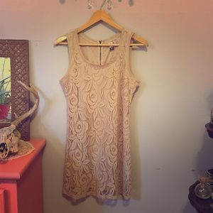 Beige mini dress